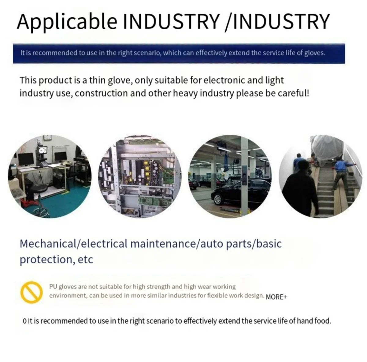 Lot de 10 paires de gants de travail enduits de PU - Gants de sécurité légers et résistants, certifiés EN 388/ISO 20471, tailles S/M/L/XL
