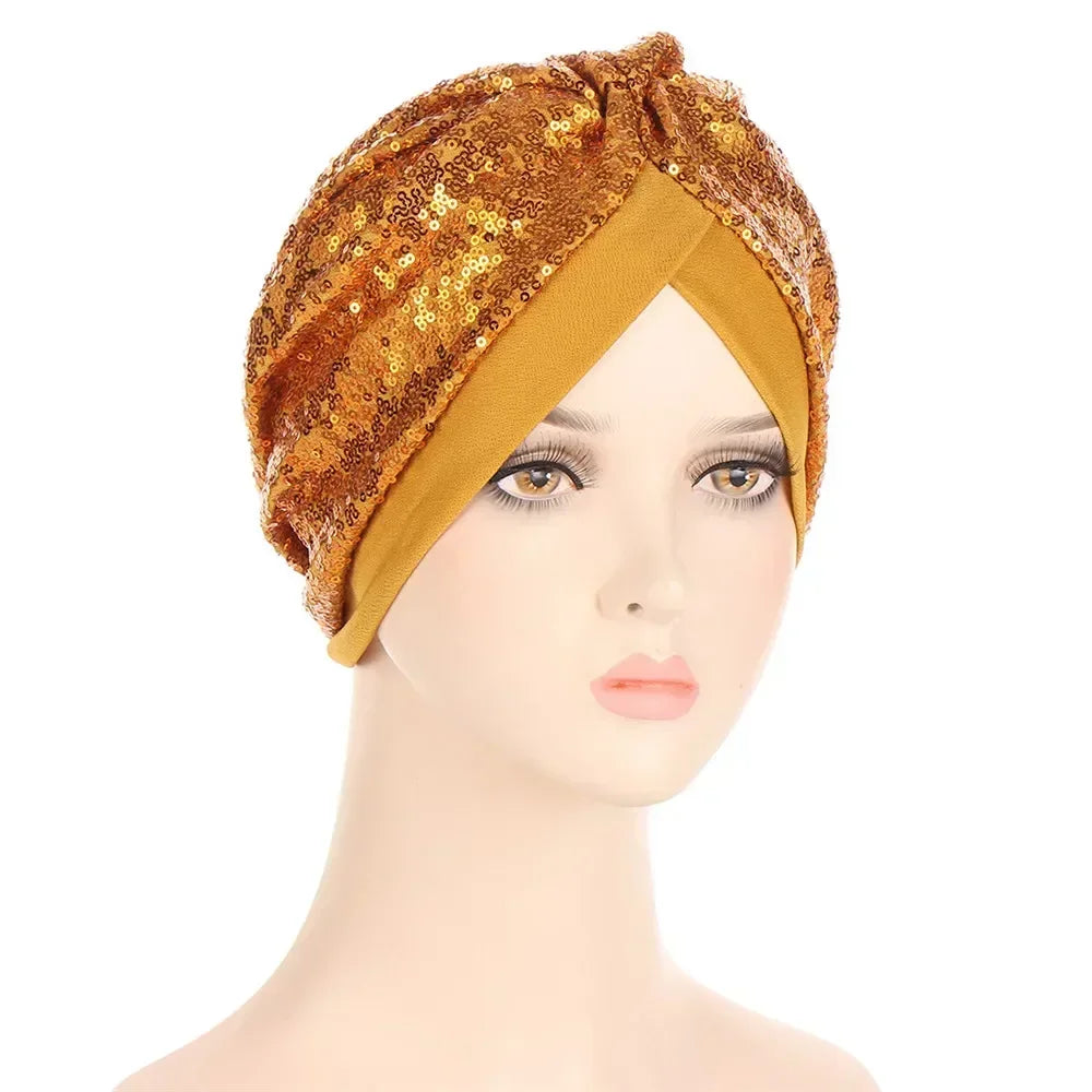 Sombrero turbante indio nuevo con nudo y lazo para mujer, hijab musulmán, pañuelo africano para la cabeza, gorro, gorro para pérdida de cabello, gorro de quimioterapia, pañuelos para la cabeza