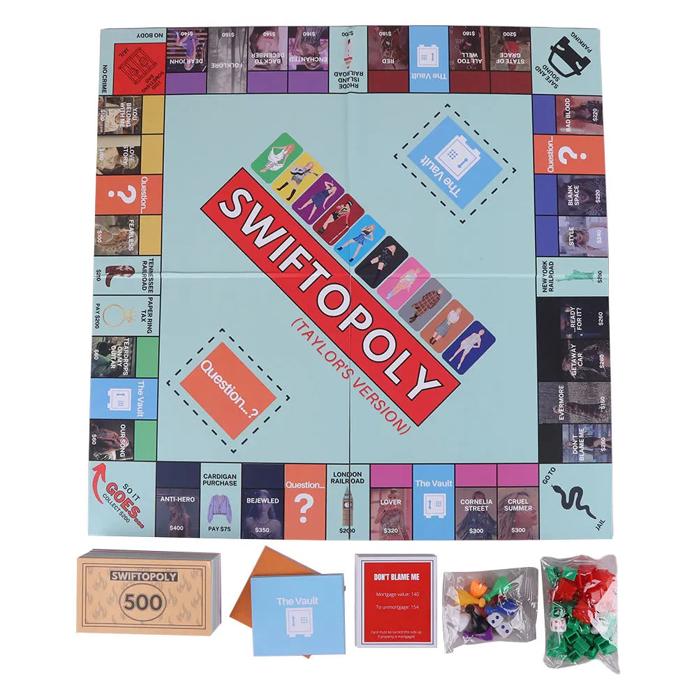 Jeu de société amusant, fête familiale, jeux d'échecs interactifs, jeu de société Swiftopoly, jeu de société interactif pour adultes