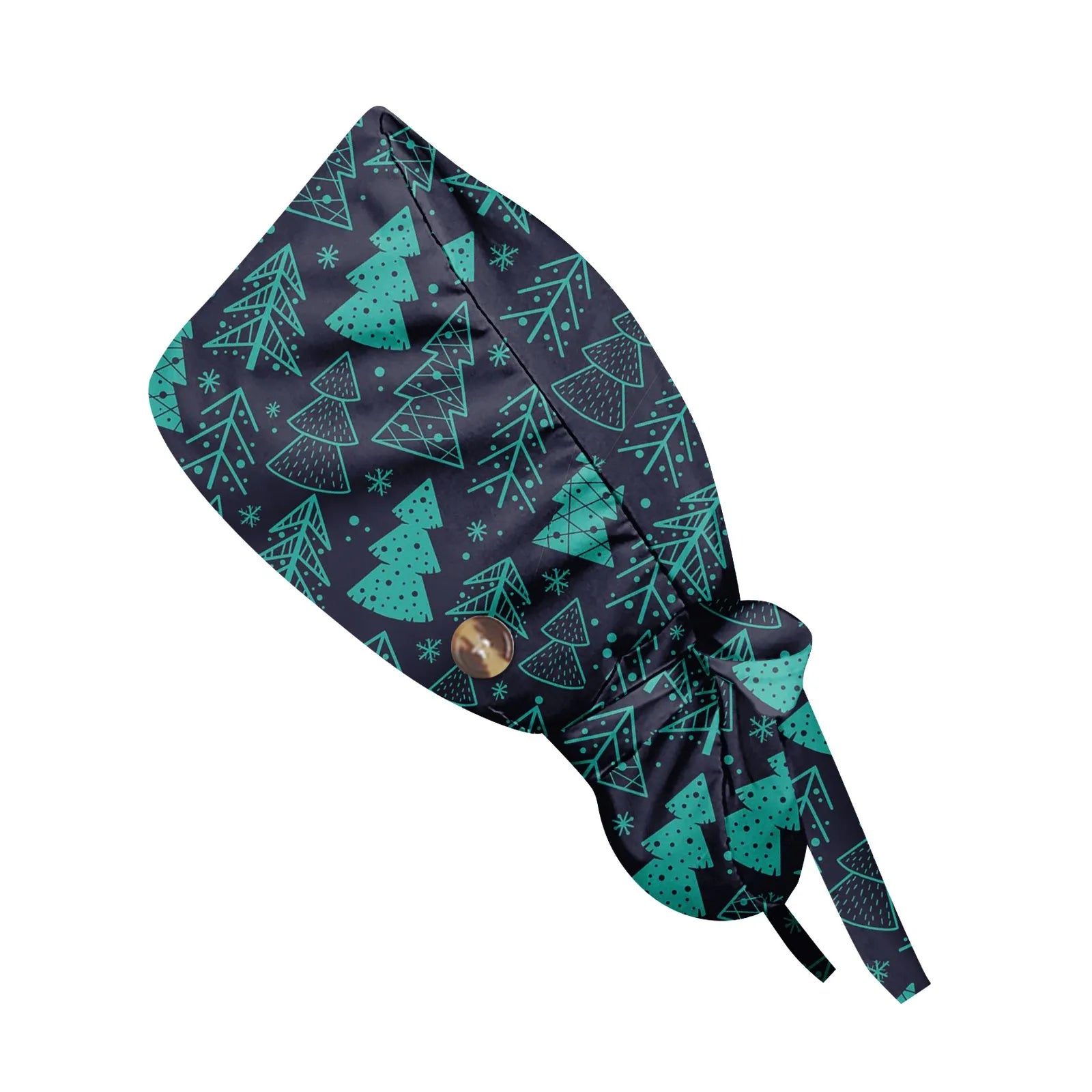 Gorro de Trabajo de Pelo Largo con Estampado Navideño a la Moda, Gorro de Trabajo Ajustable, Gorro de Enfermería para Salón de Belleza, Gorro Quirúrgico Femenino, Gorros de Enfermera
