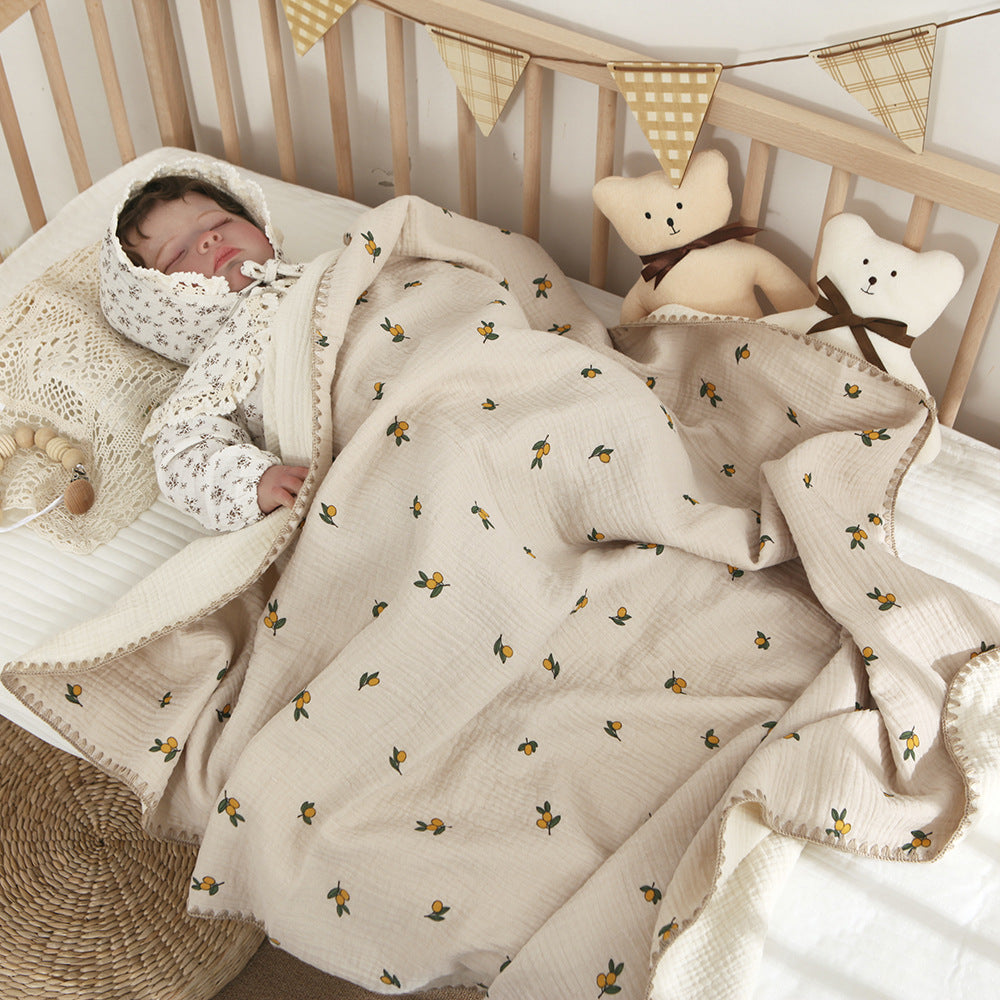 Mantas de bebé para camas, 4 capas de algodón, muselina, ropa de cama, accesorios para bebés, toalla de baño para recién nacidos, madres e hijos