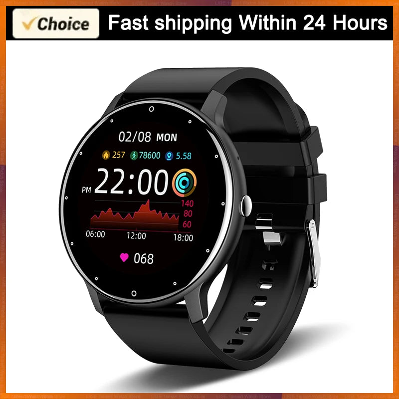 Reloj inteligente LIGE para mujer, hombre, regalo, relojes deportivos de fitness, monitor de ritmo cardíaco, Smartwatch resistente al agua para Xiaomi Android iOS