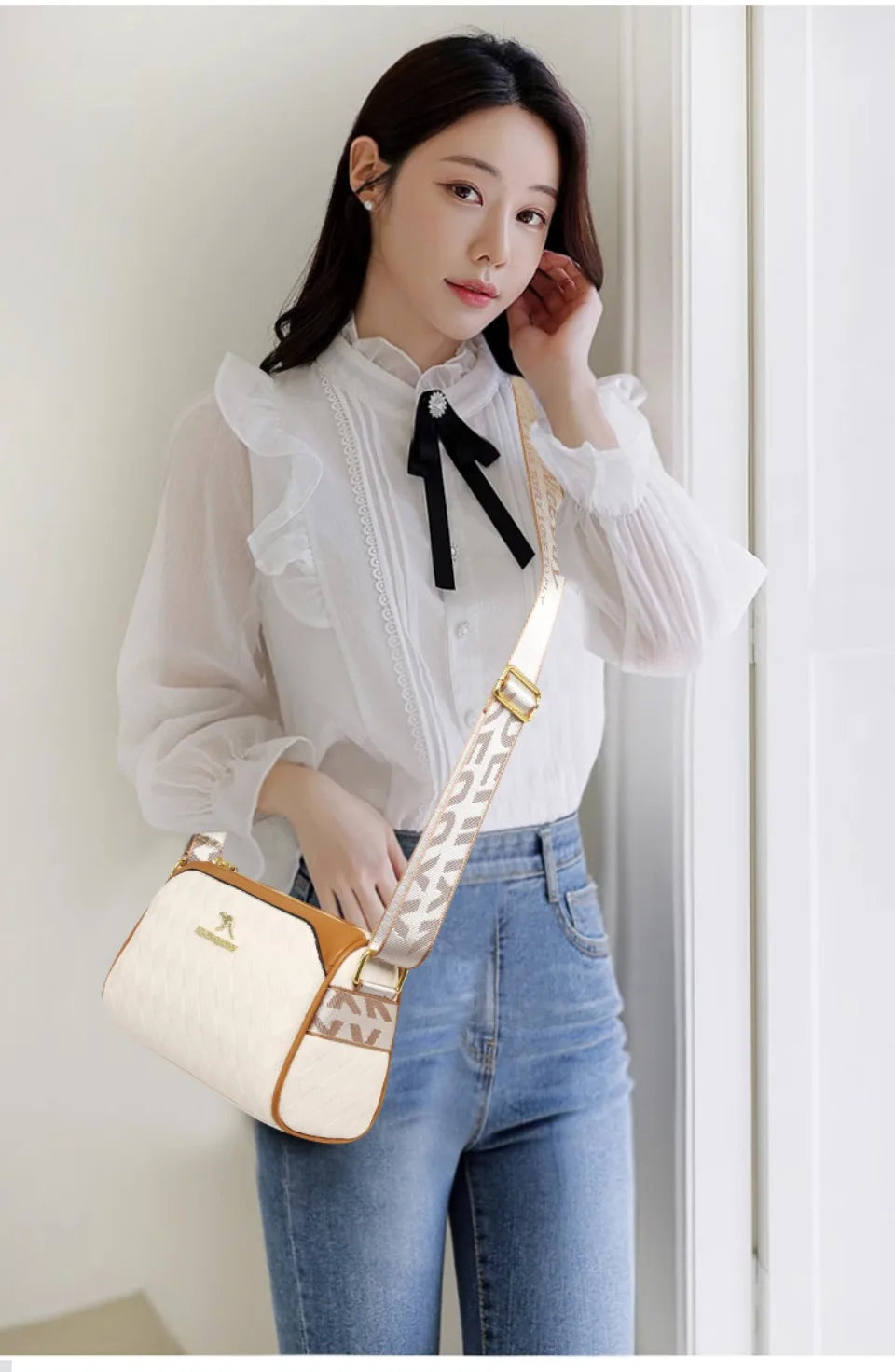 Bolsos de lujo para mujer, bolsos de diseñador, bolsos cruzados para mujer, bandoleras de cuero suave Pu para madre, bolsos de mano de 3 capas