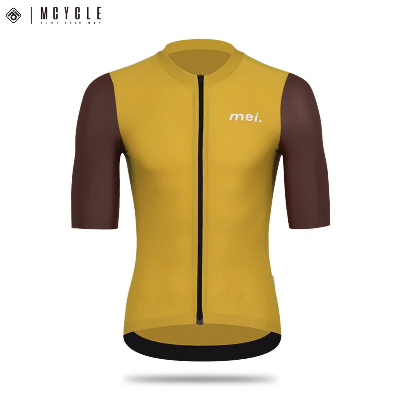 Mcycle Maillot de Ciclismo de Verano para Hombre, Camiseta de Bicicleta de Montaña Transpirable, Tops de Ciclismo de Manga Corta, Ropa de Ciclismo MTB