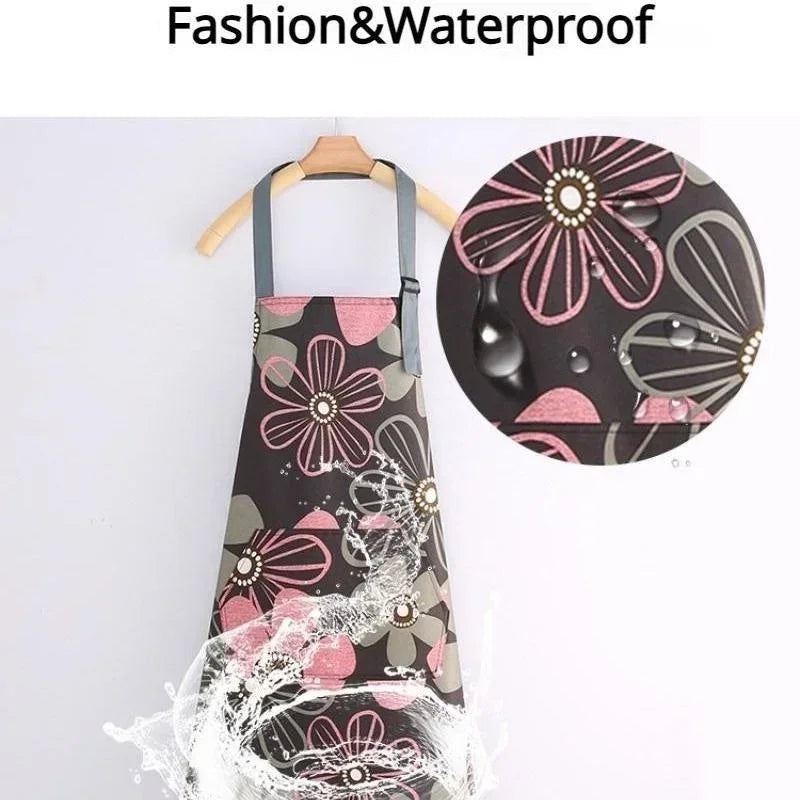 Delantales de cocina impermeables ajustables para moda, preciosos, para cocinar, café, repostería, a prueba de aceite, anti-suciedad, suministros para restaurantes
