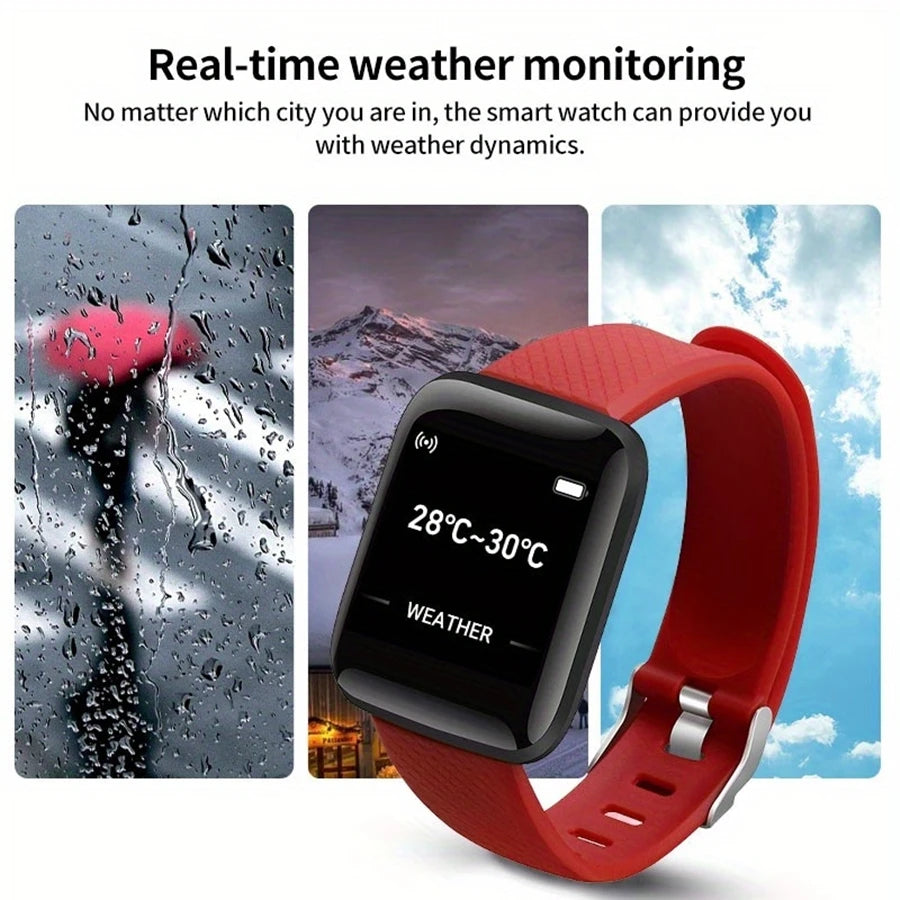 Smartwatch para hombre y mujer, reloj de pulsera inteligente, monitor de fitness, pulsera de regalo de cumpleaños, reloj electrónico para Android iOS