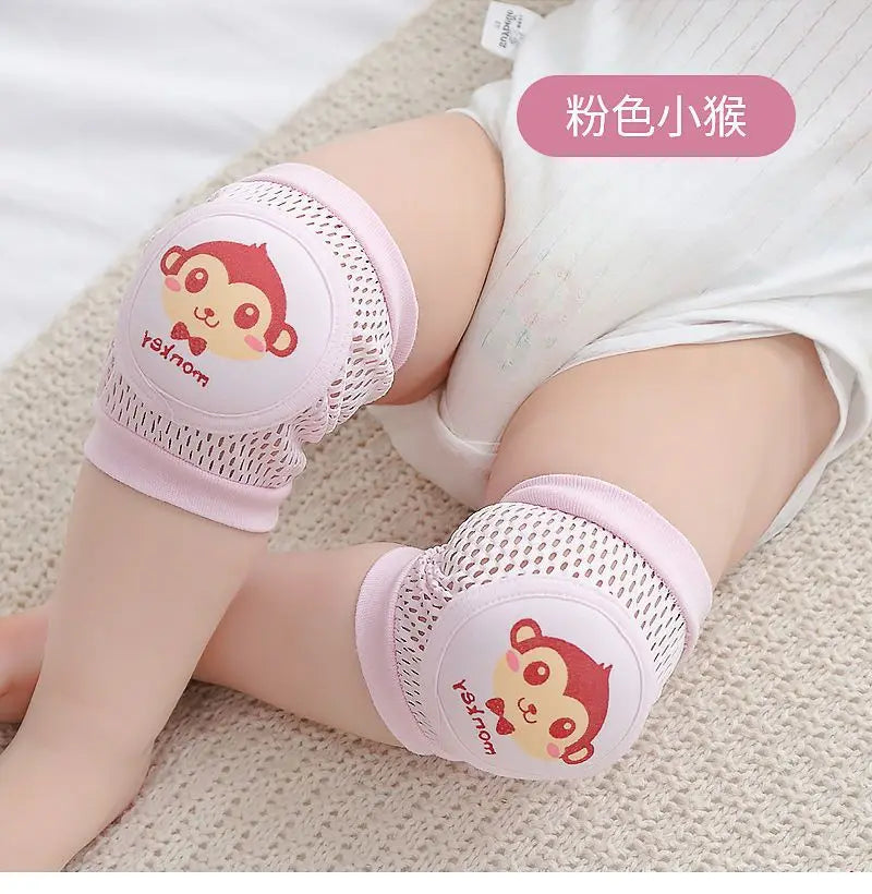 Rodilleras de bebé de 2 piezas, protección anticaída para gatear para niños pequeños, finas de verano, rótula de malla, rodillera protectora, seguridad para bebés