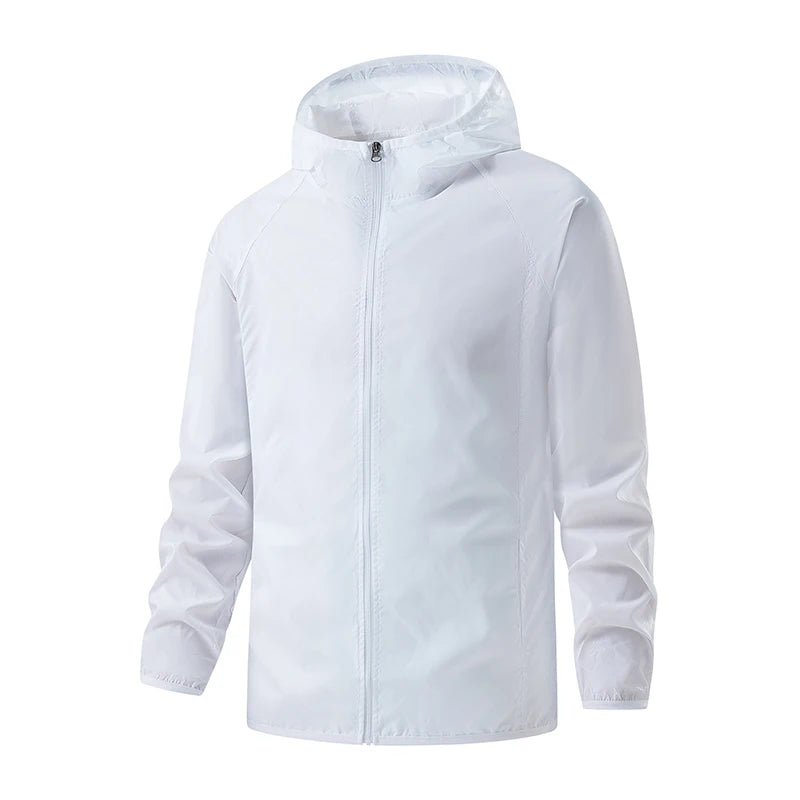 Chaqueta de senderismo JNLN para hombre y mujer, impermeable, con protección solar, cortavientos, unisex, para camping, escalada, para exteriores, impermeable, ropa portátil