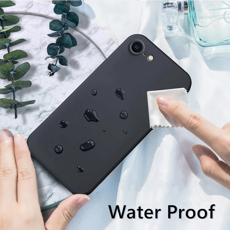 Para funda de iPhone 8 para iPhone SE 2022 2020 7 8, funda protectora de silicona líquida de TPU suave de lujo a prueba de golpes para iPhone 8