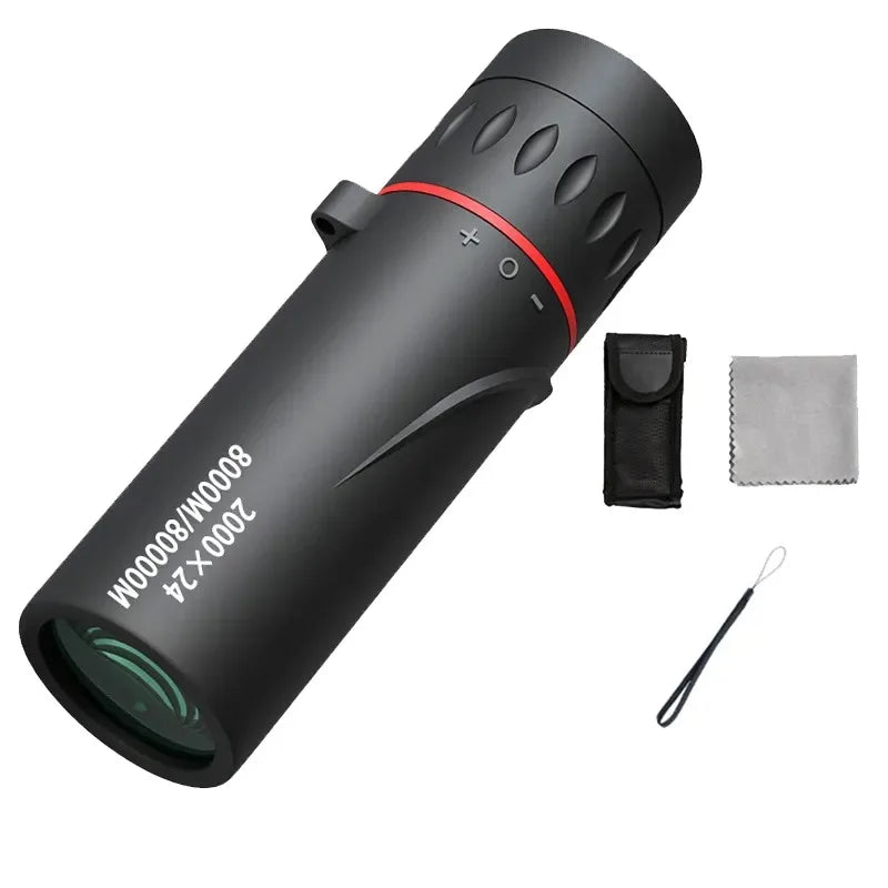 2000x24 HD Monocular Telescope Mini Portable Mobile Phone Telescope with Holder Outdoor Camping Hunting Birdwatching Telescopes