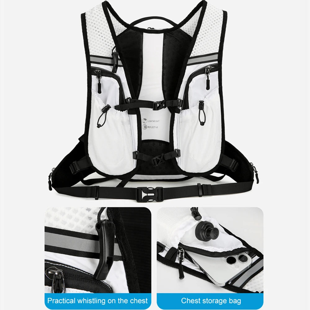 Mochila de Senderismo Ligera para Hombre y Mujer, Mochila de Viaje para Acampar al Aire Libre con Sistema de Hidratación, Equipo para Ciclismo y Correr