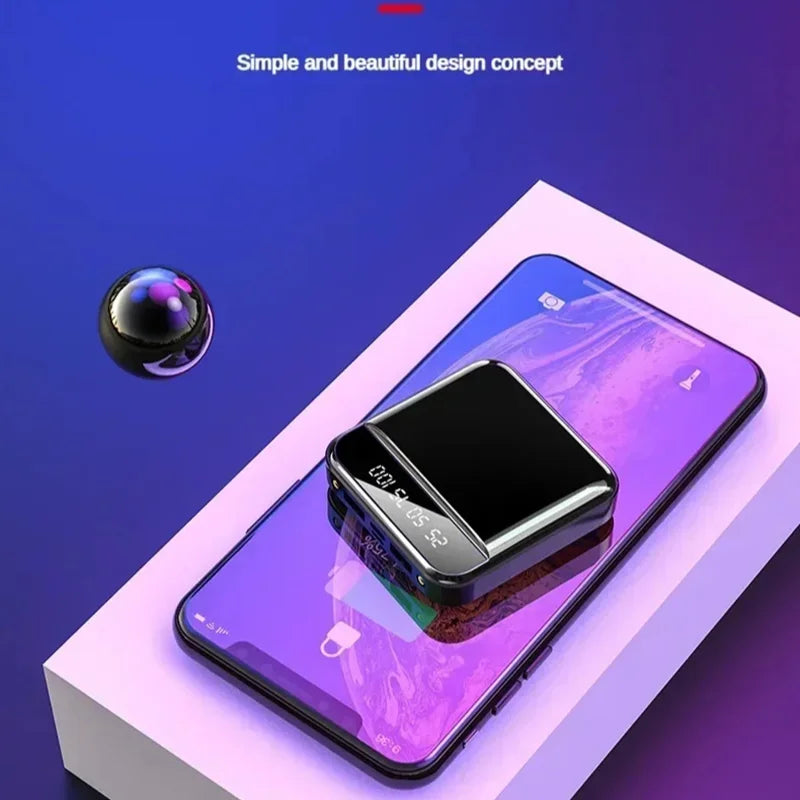 20000mah stor kapasitet mobil powerbank batteriskjerm LED-belysning mini bærbar utendørs telefon universell hurtiglading