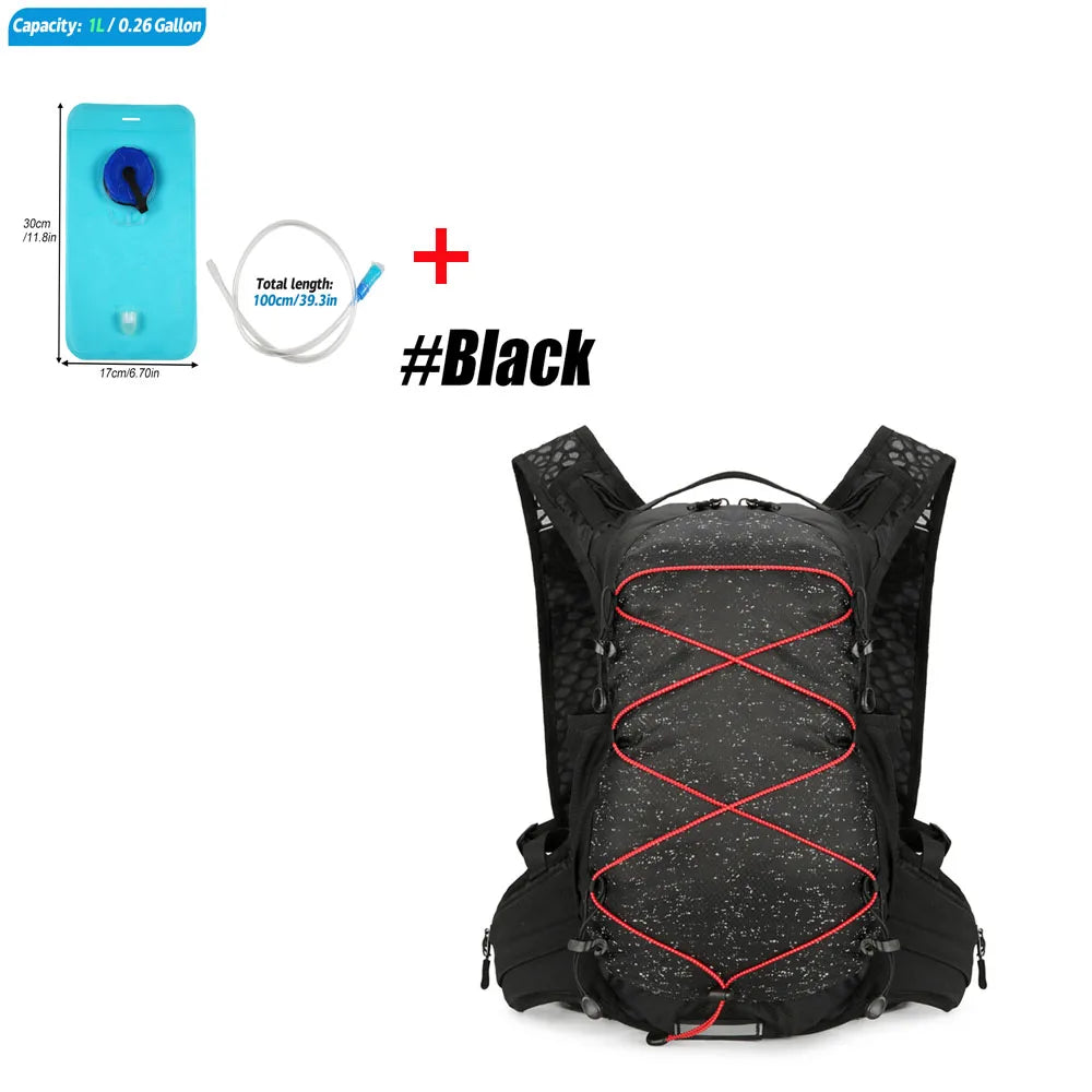 Mochila de Senderismo Ligera para Hombre y Mujer, Mochila de Viaje para Acampar al Aire Libre con Sistema de Hidratación, Equipo para Ciclismo y Correr