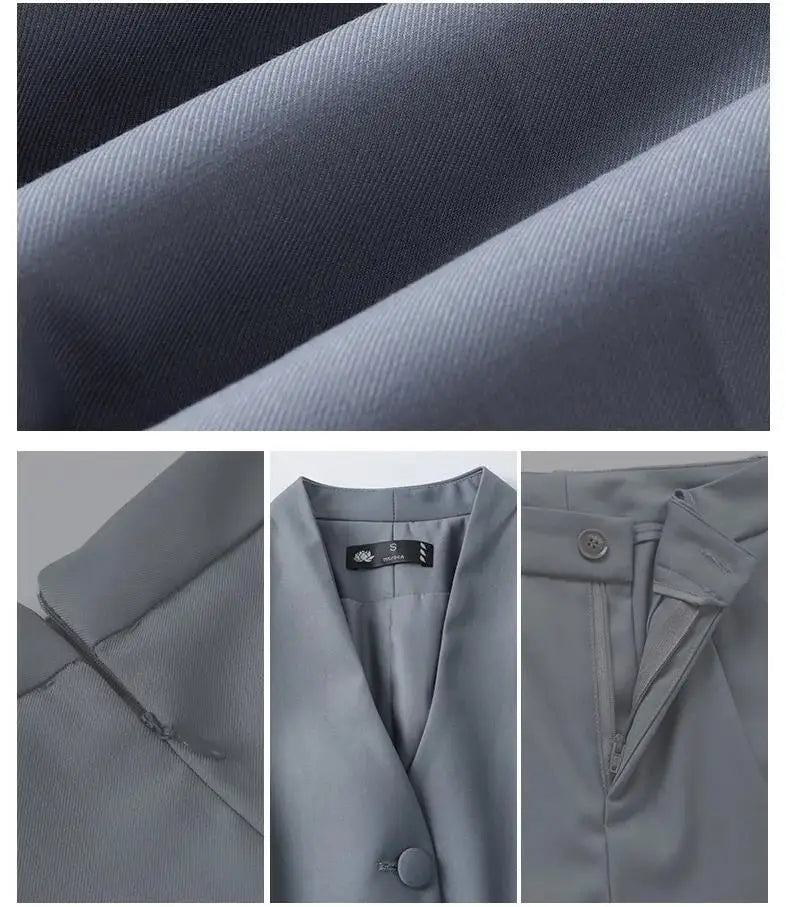 Trajes de falda de negocios para mujer, de primavera, formales, uniformes, blazers femeninos para mujer, conjuntos profesionales para oficina