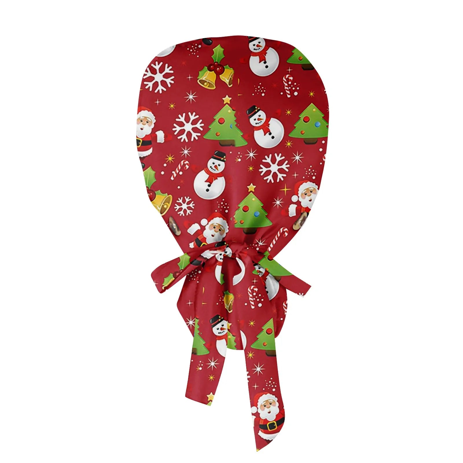 Gorro de Trabajo de Pelo Largo con Estampado Navideño a la Moda, Gorro de Trabajo Ajustable, Gorro de Enfermería para Salón de Belleza, Gorro Quirúrgico Femenino, Gorros de Enfermera