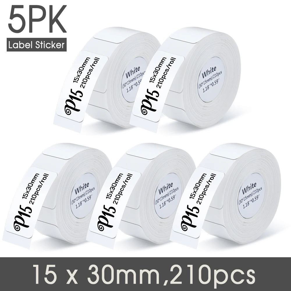 Imprimante d'étiquettes Pristar P15, mini-étiqueteuse portable sans encre Bluetooth, similaire à l'étiqueteuse D30 D11 D101 D110, imprimante thermique