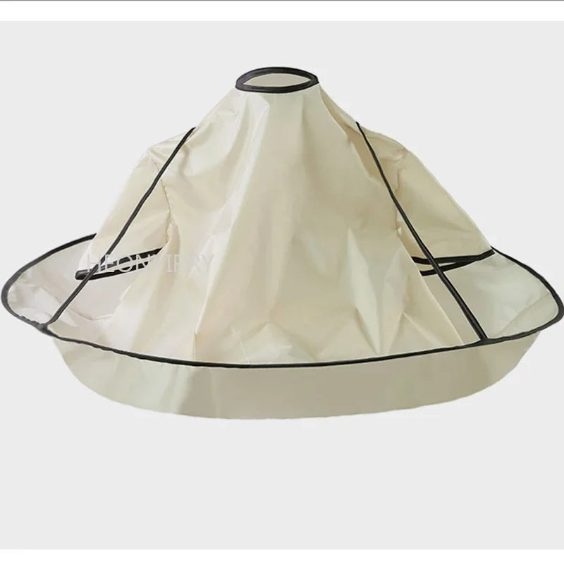 1 Capa de corte de pelo impermeable para adultos, capa de paraguas plegable, capa de peluquería para salón de peluquería en casa, cubierta de tela