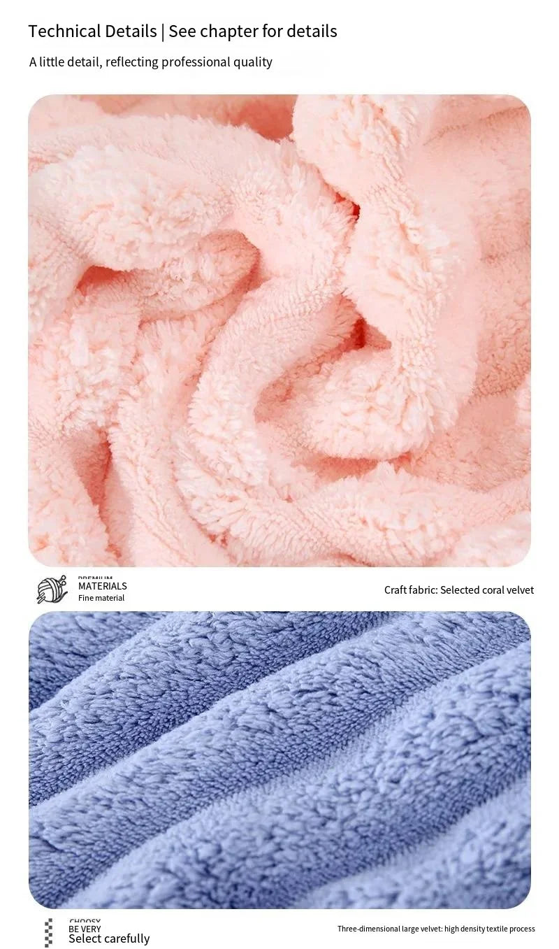 Gorro para el pelo seco para mujeres, pañuelo engrosado y súper absorbente para secar el pelo, gorro de secado rápido, toalla para el pelo seco