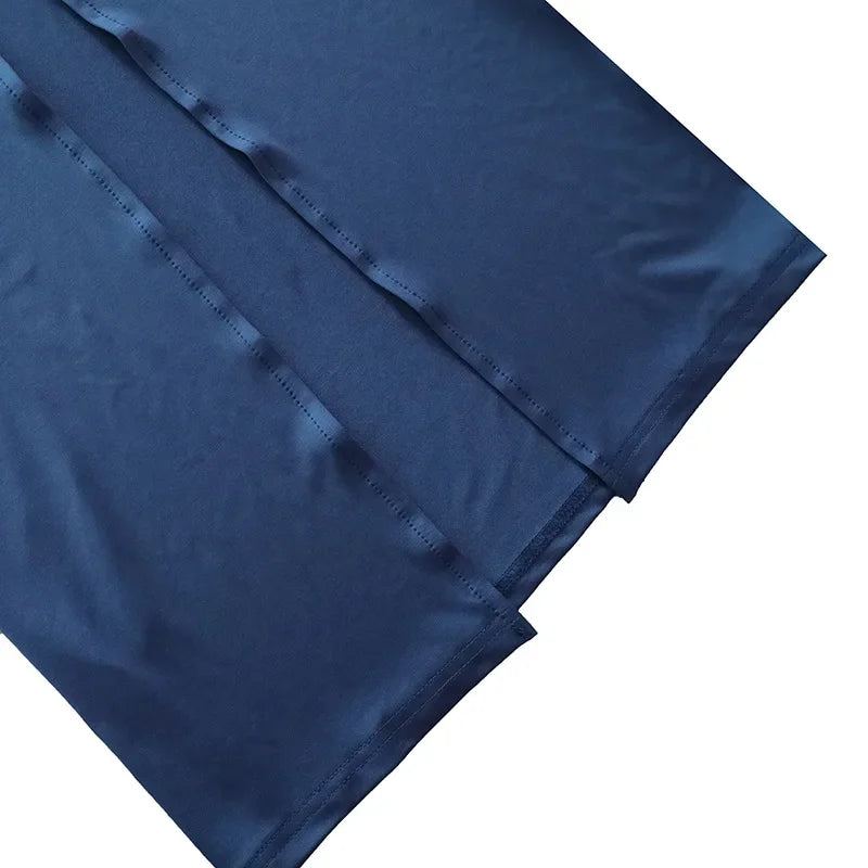 Nueva Falda de Verano para Mujer Ropa de Calle Faldas Sólidas Apliques Sexy Abertura Delgada Elegante Fiesta Femenina Recta Faldas de Cintura Alta