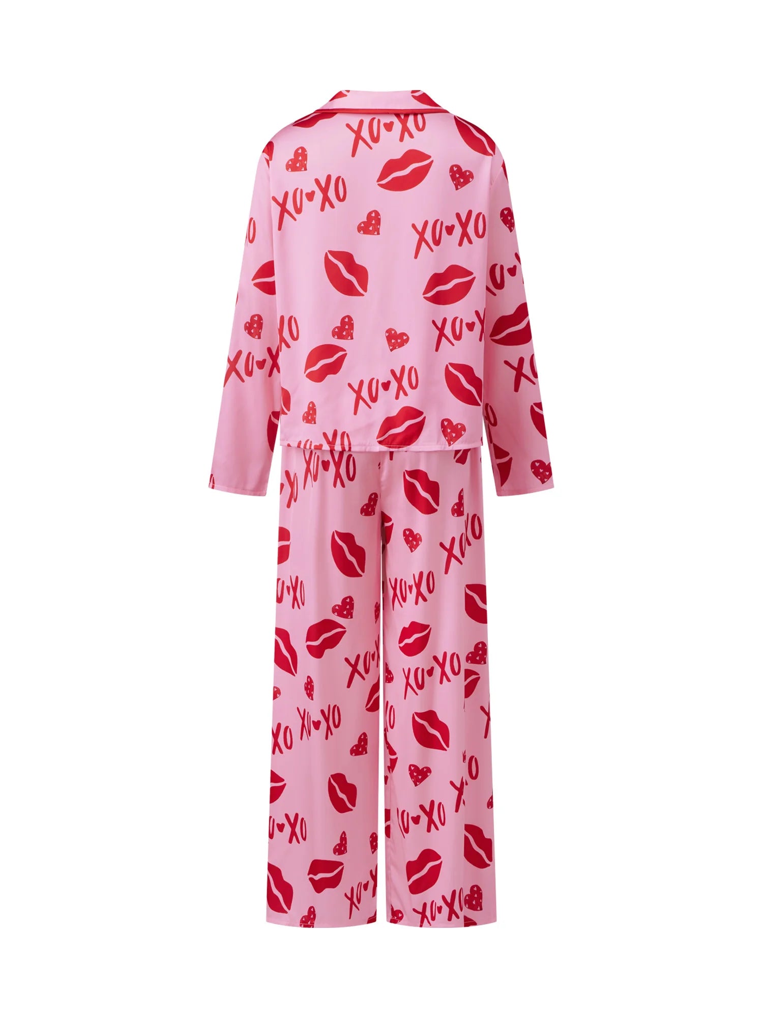 Conjunto de pijama con estampado de corazones
