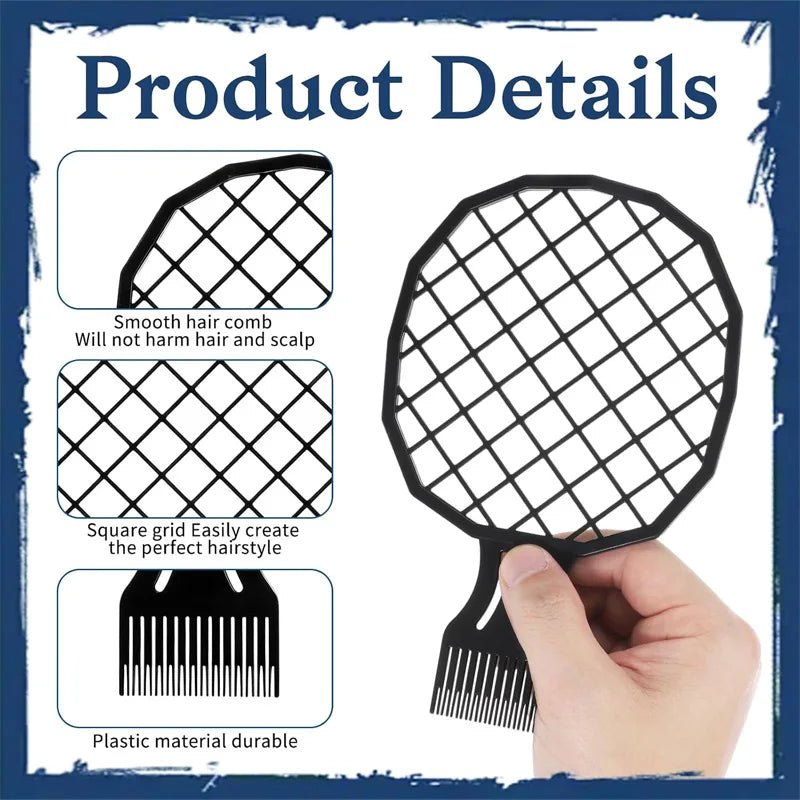 Peine Afro Twist para Rastas y Rizos - Herramienta de Peinado de Doble Punta