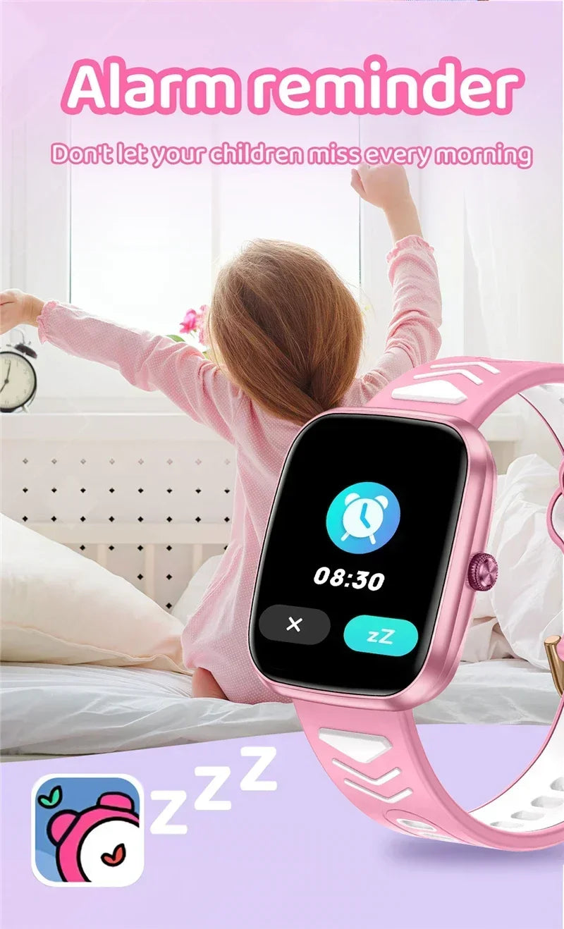 Montre connectée pour enfants, écran tactile HD de 1,75 pouce, bracelet connecté pour jeux et musique, cadeau idéal pour garçons et filles, compatible avec iOS et Android