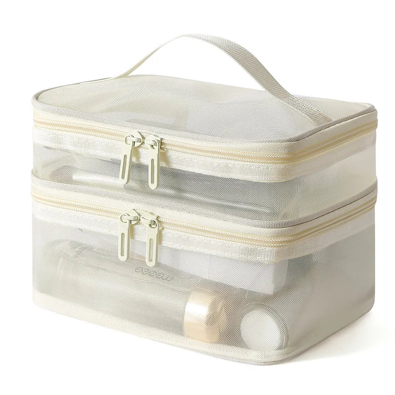 Neceser de viaje de gran capacidad, bolsa de aseo conveniente, bolsa de almacenamiento de viaje al aire libre, estuche de maquillaje impermeable para mujer, nuevo