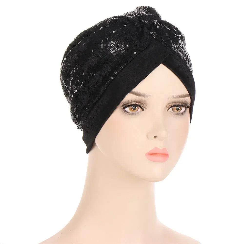 Sombrero turbante indio nuevo con nudo y lazo para mujer, hijab musulmán, pañuelo africano para la cabeza, gorro, gorro para pérdida de cabello, gorro de quimioterapia, pañuelos para la cabeza