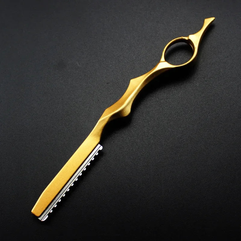 Navaja de adelgazamiento de cabello, cuchillo de corte de afeitar, adelgazador japonés de acero inoxidable, profesional, afilado, barbero, afeitadora de cabello, cuchillo de corte, herramienta de salón.