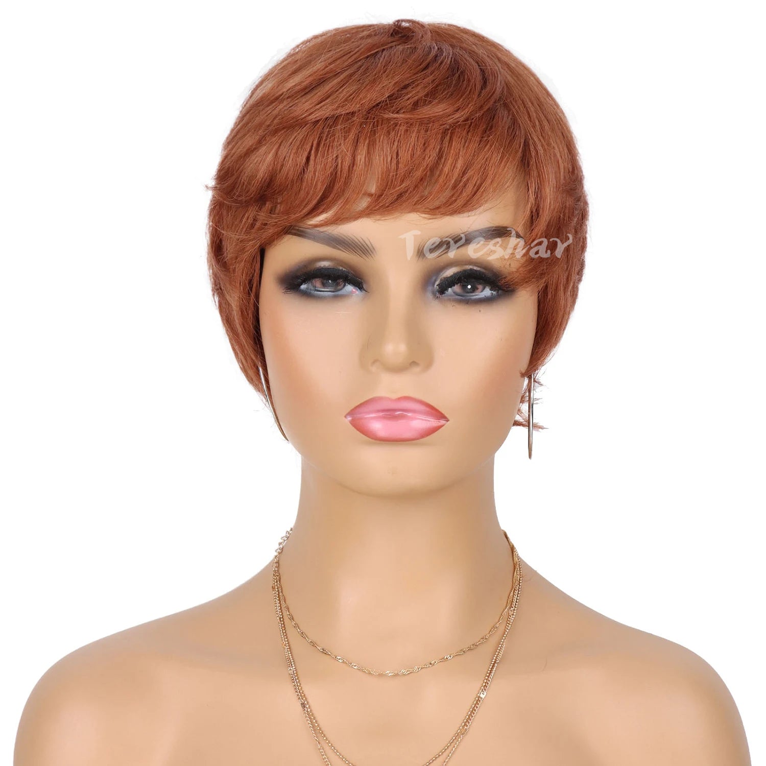 Synthetic Short Pixie Cut Wigs for Black Women Pixie Cut Wavy Wigs Layered Wigs Short Cut Natural Wavy Wigs for Daily Party Use