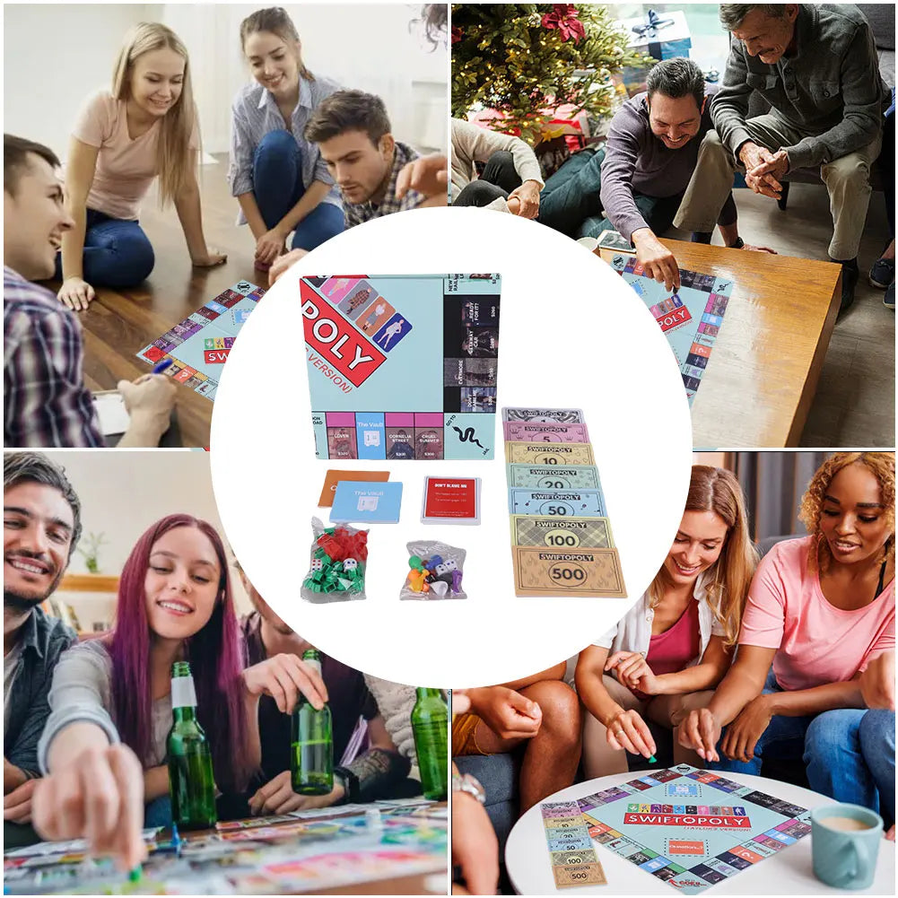 Jeu de société amusant, fête familiale, jeux d'échecs interactifs, jeu de société Swiftopoly, jeu de société interactif pour adultes
