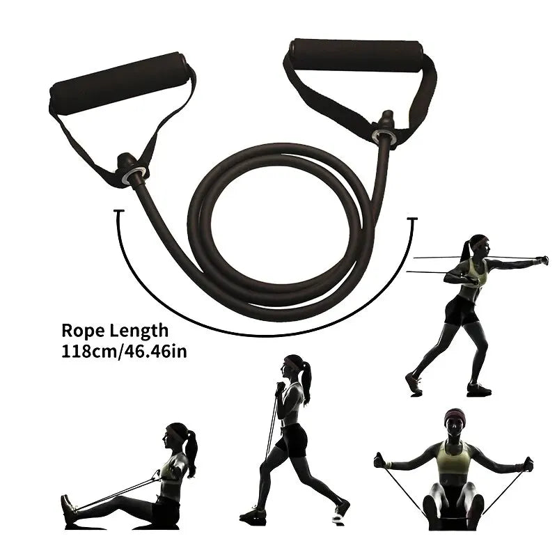 Bandas de resistencia con asas, bandas de ejercicio, bandas de entrenamiento con asas para hombres y mujeres, equipo de entrenamiento de fuerza en casa