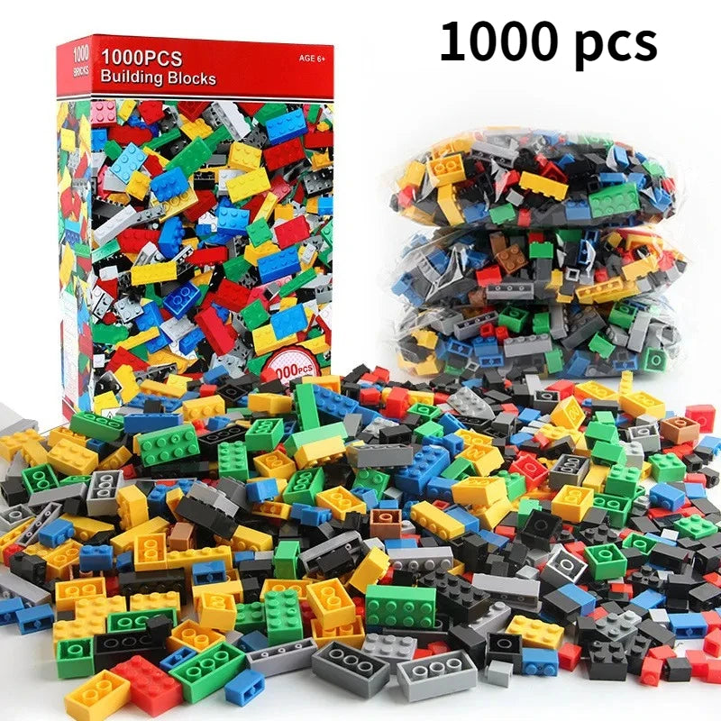 1000 Piezas de bloques de construcción creativos a granel Urban Classic Set, bloques de construcción ensamblados, regalo de cumpleaños, juguetes educativos para niños.