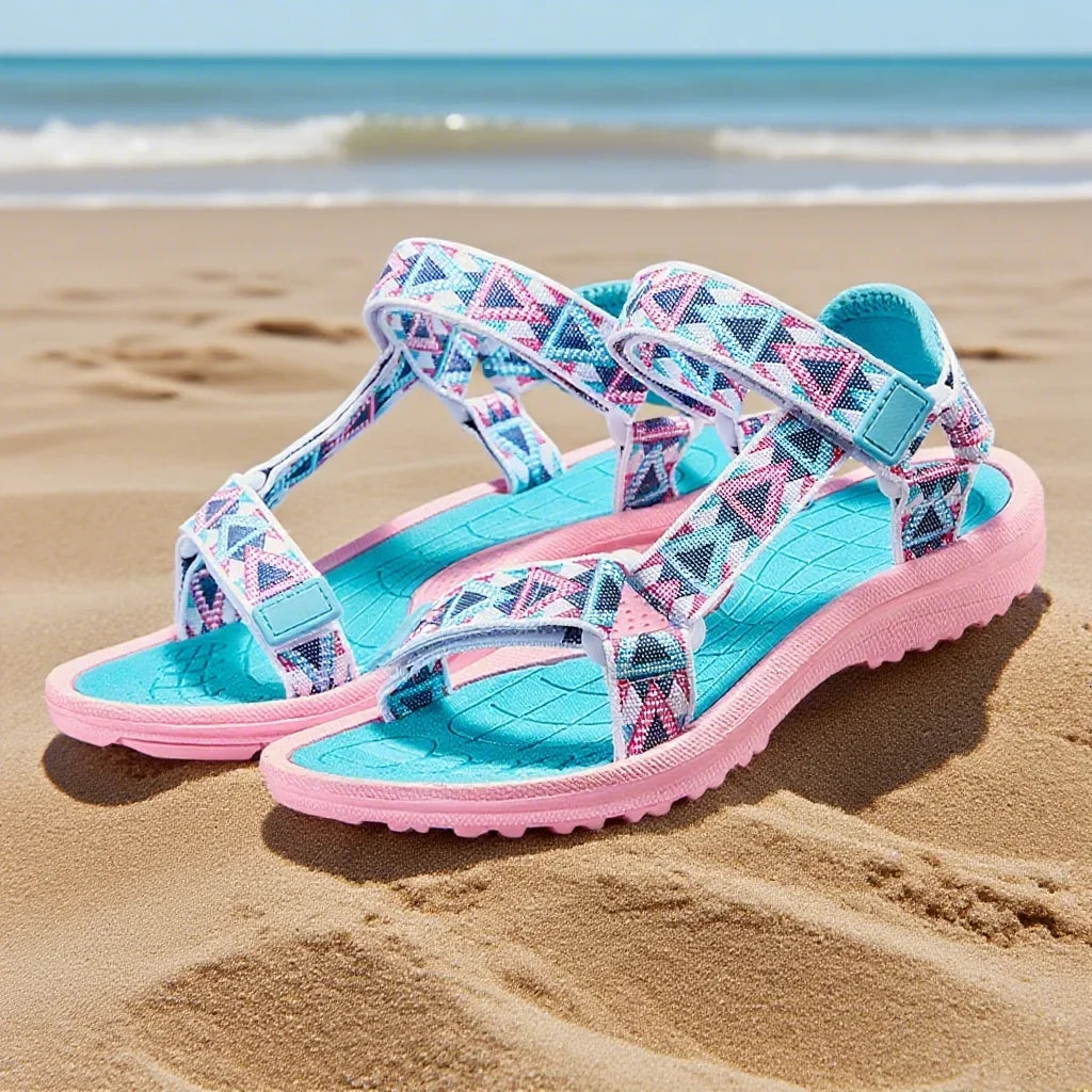 Sandalias infantiles para niños y niñas Zapatos de playa al aire libre antideslizantes Zapatillas transpirables de color liso Zapatos para niños