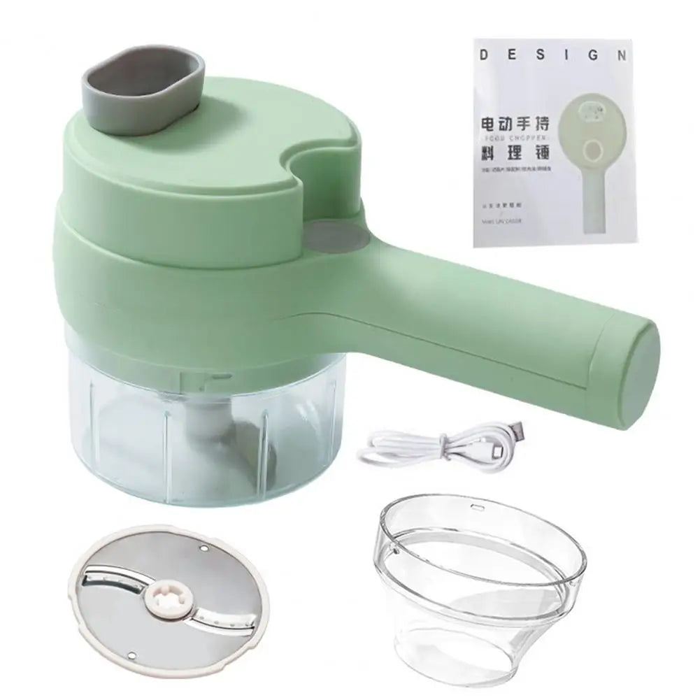 Garlic Grinder With Handle Electric Meat Mincer Garlic Chopper Chili Ginger Fruit Vegetable Onion Cutter Kitchen Cooking Gadget