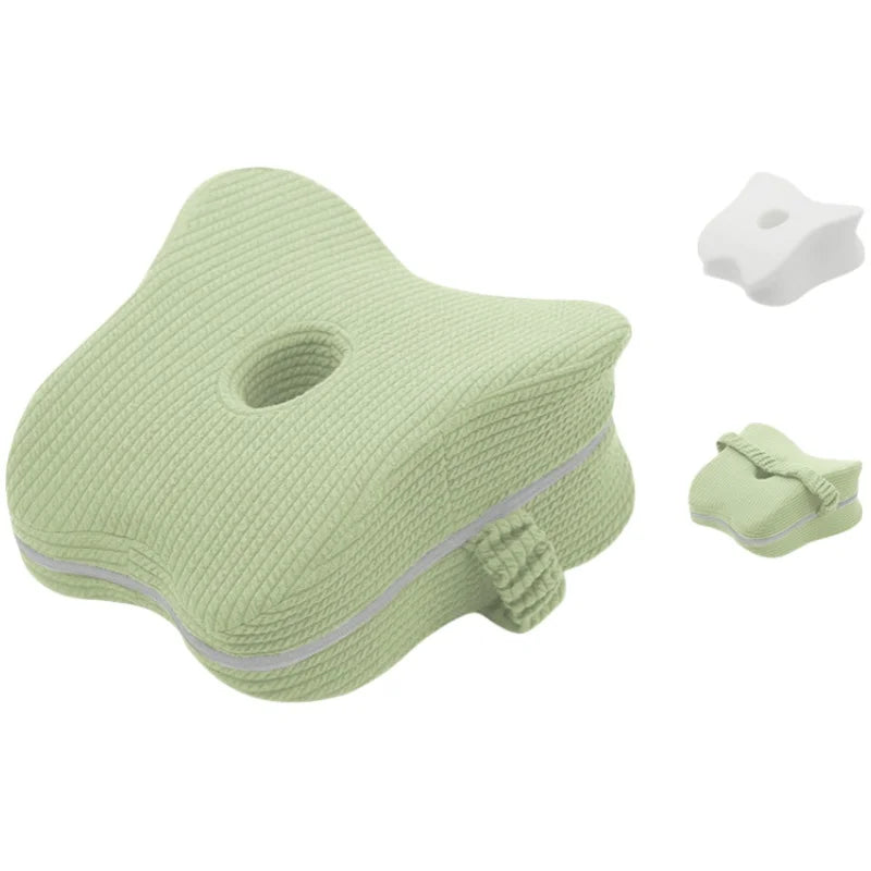 Almohada de espuma viscoelástica para piernas, almohada de cama para embarazadas, almohada de relajación para rodillas para ancianos, almohada para dormir de lado para aliviar el estrés