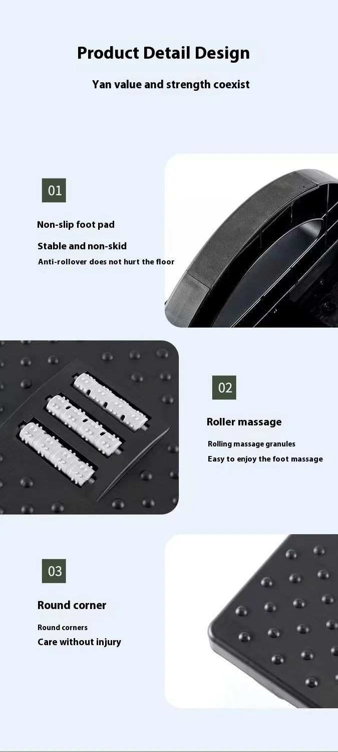 Reposapiés portátil para debajo del escritorio, reposapiés ergonómico con rodillos de masaje para la oficina en casa. Envío rápido.