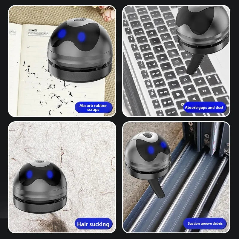 Black Knight Mini Desktop Støvsuger – Trådløs, bærbar og perfekt for studenter