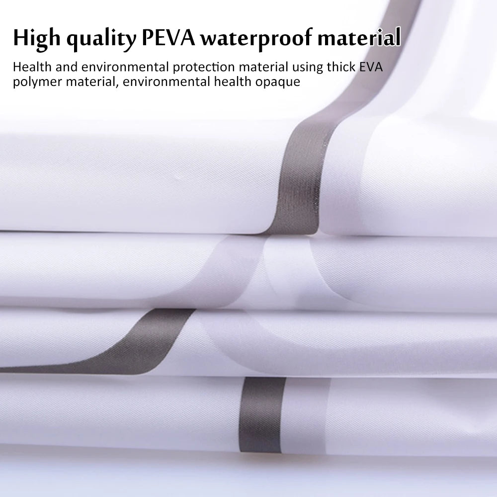 Cortina de ducha impermeable, a prueba de moho, duradera, para baño, con ganchos, cortinas de bañera estampadas modernas, accesorios de baño