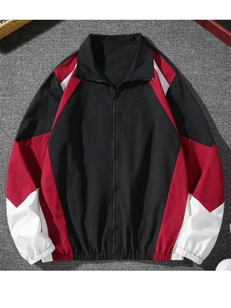 Chaqueta para hombre con bloques de color, ligera, casual, para viajar, resistente al viento y al desgaste, tela de alta calidad, regalo para novio
