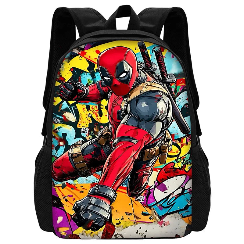 Deadpool Child School Backpack With Shoulder Bag Pencil Bags School Bags for Boys Girls Best Gift