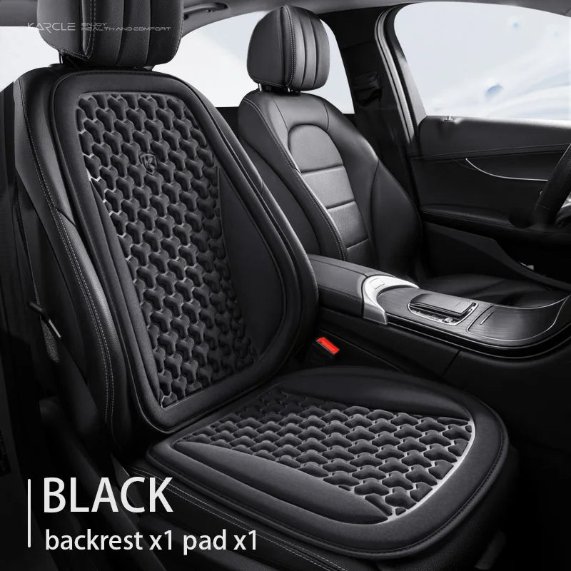 Funda de asiento de coche de verano 3D transpirable de seda helada, cojín de asiento de coche con diseño convexo, almohadillas protectoras de asiento de coche universales, alfombrilla de silla de coche