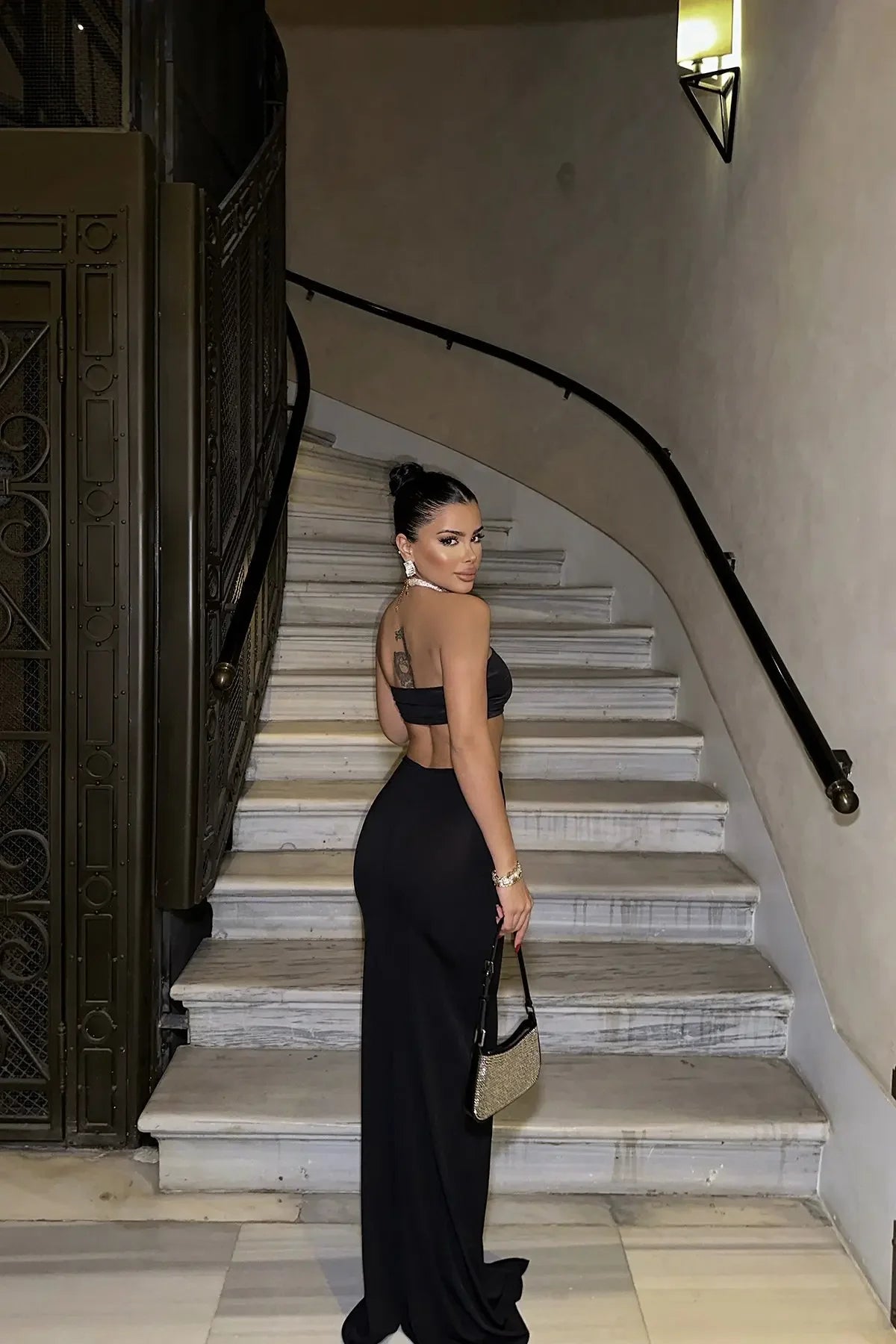 Nueva Falda de Verano para Mujer Ropa de Calle Faldas Sólidas Apliques Sexy Abertura Delgada Elegante Fiesta Femenina Recta Faldas de Cintura Alta