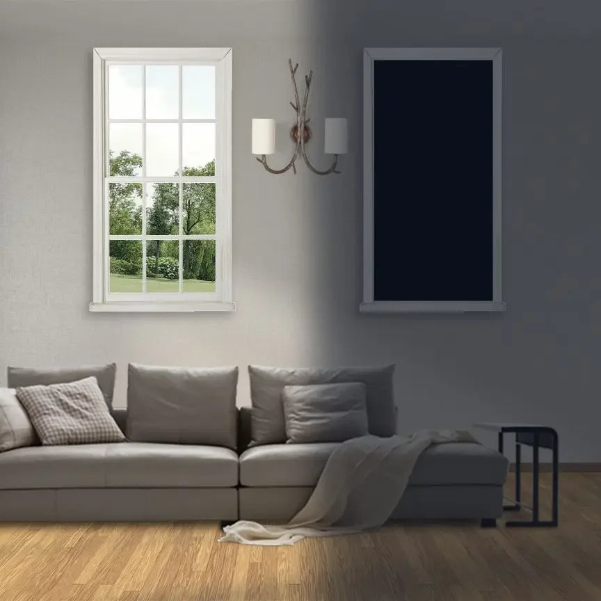 Cortina Opaca de Viaje Portátil DIY, Aislante Térmica para Ventana, Cortinas de Cocina Adhesivas sin Perforaciones, Tela Negra
