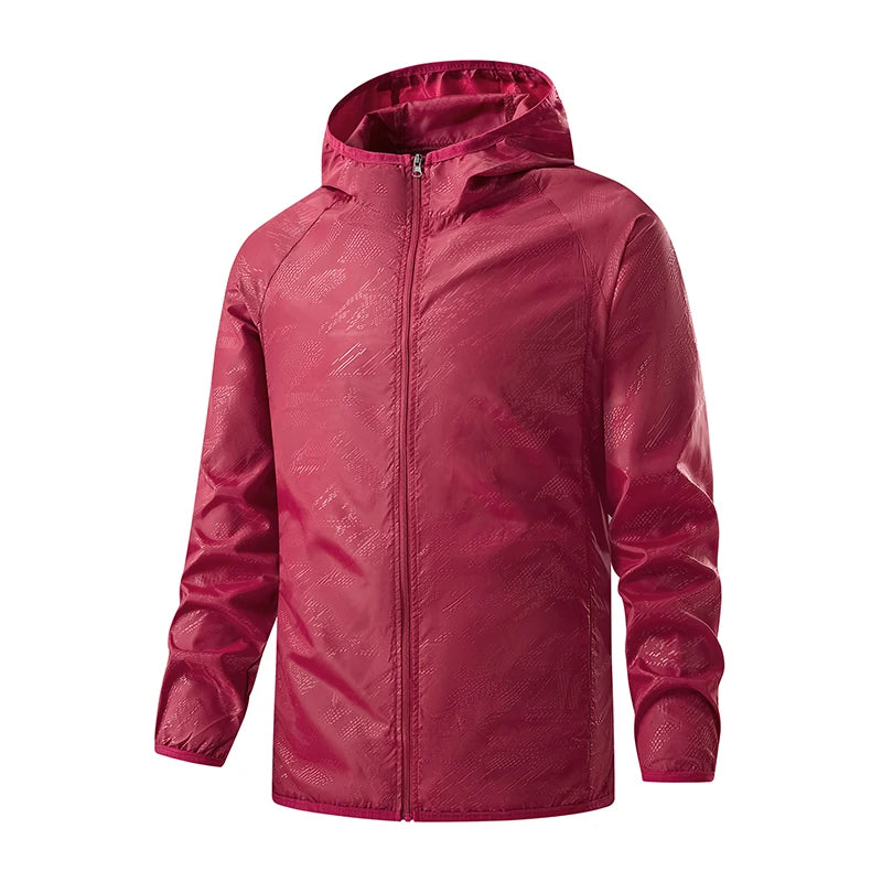 Chaqueta de senderismo JNLN para hombre y mujer, impermeable, con protección solar, cortavientos, unisex, para camping, escalada, para exteriores, impermeable, ropa portátil