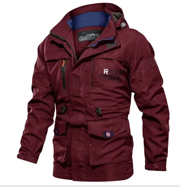 Ropa Hombre primavera otoño Chaquetas Casual Abrigos Senderismo Cortavientos Chaquetas con Capucha Moda Militar Cargo Bomber Chaquetas de Hombre