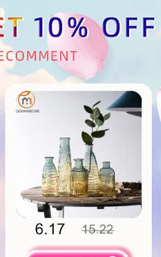 Modern Living Room Glass Vase Desktop Flower Vases For Homes Arrangement Container Decorations Bedroom Gold Decor