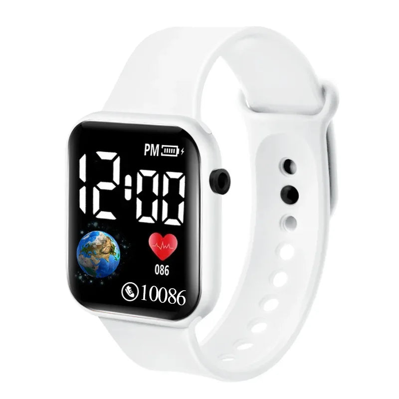 Relojes YIKAZE para niños, reloj digital LED para niños, correa de silicona, reloj electrónico de dibujos animados, reloj deportivo para niños y niñas, regalos
