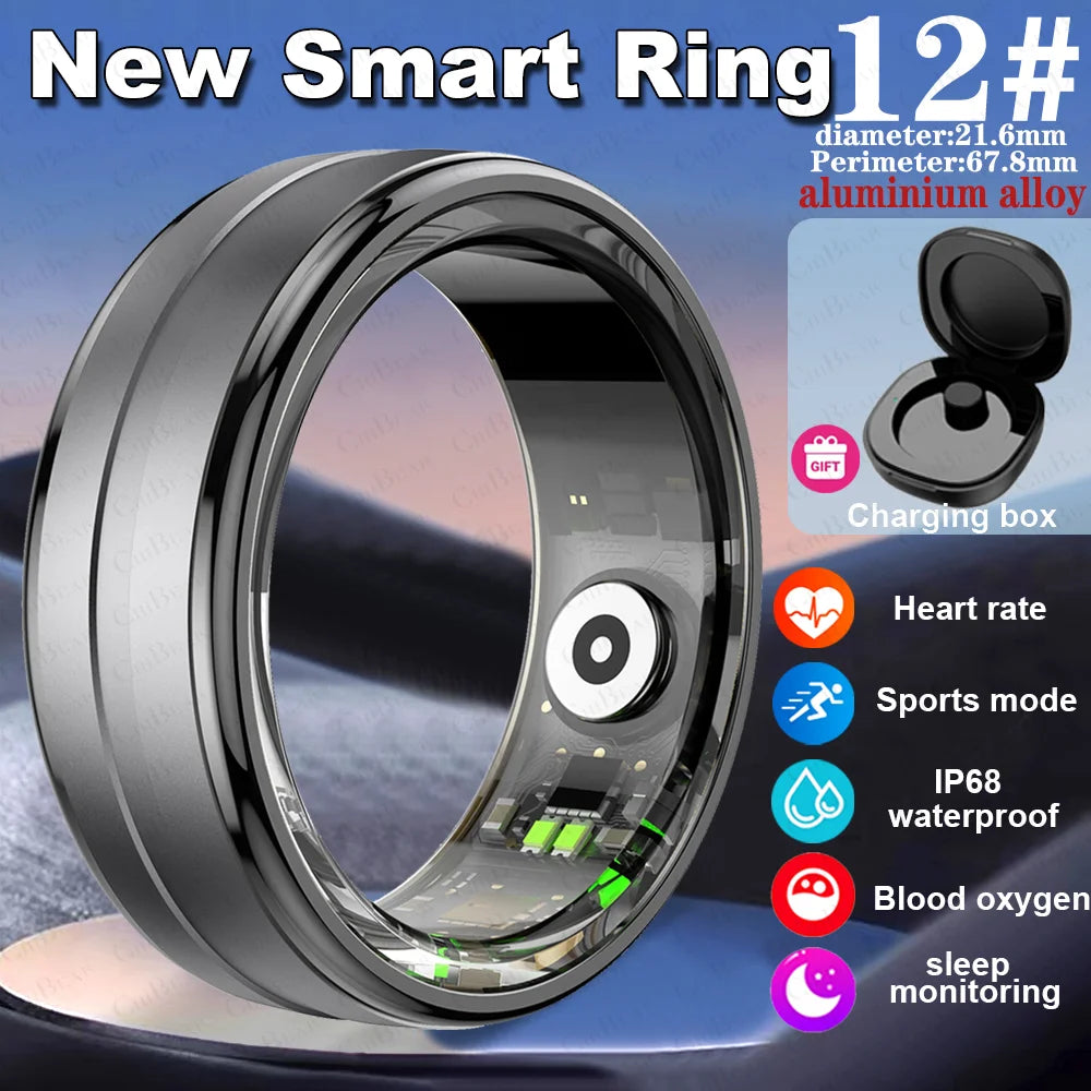 For Samsung Galaxy R06 Smart Ring Men IP68 Waterproof Heart Rate Blood Oxygen Sleep Health Monitor Sport Fitness Health Ring