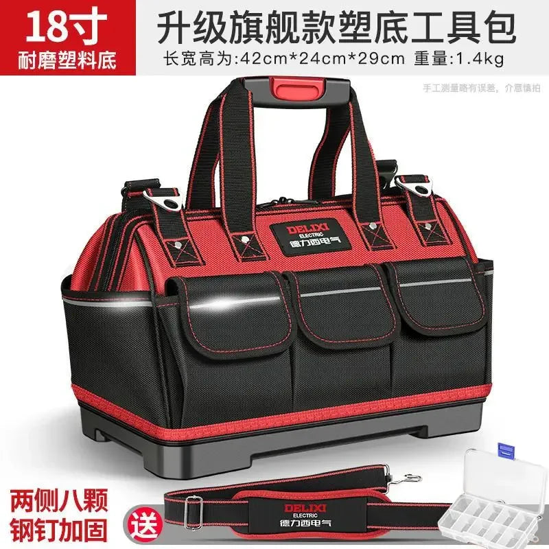 Bolsa de herramientas profesional, organizador de almacenamiento resistente para garaje, mochila de electricista, bolsa de herramientas, bolsas de ferretería